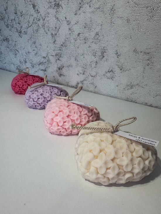 Dekoratīvā svece Ceriņu sirds, lielā