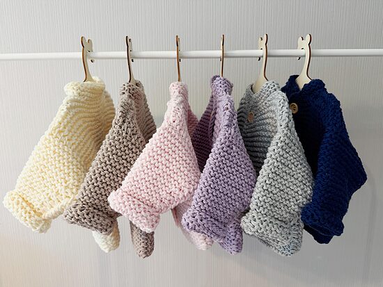 Knitted baby cardigan